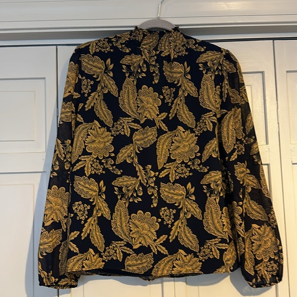 Long sleeve mock neck blouse from j crew - Picture 2 of 6